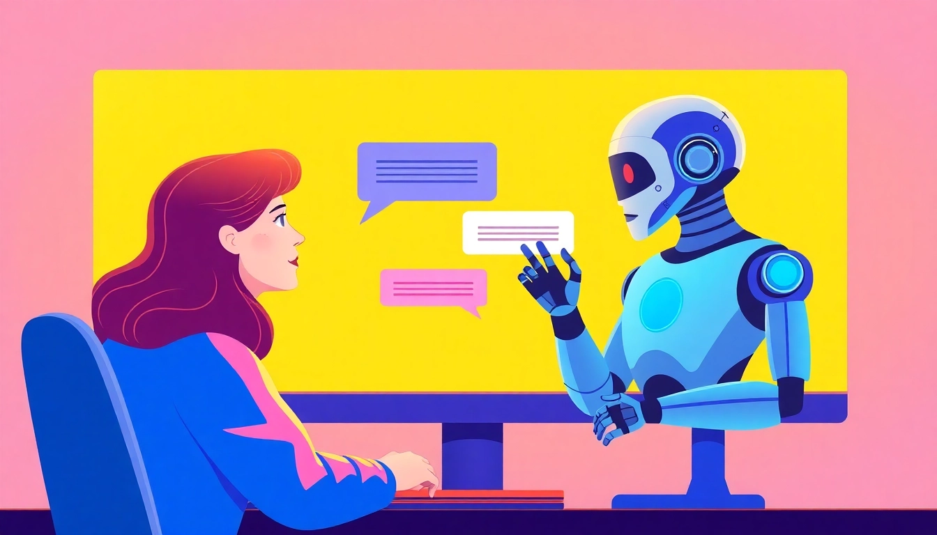 Engaging visual of human or not conversation with clear AI and human elements, highlighting discernment skills in AI communication.