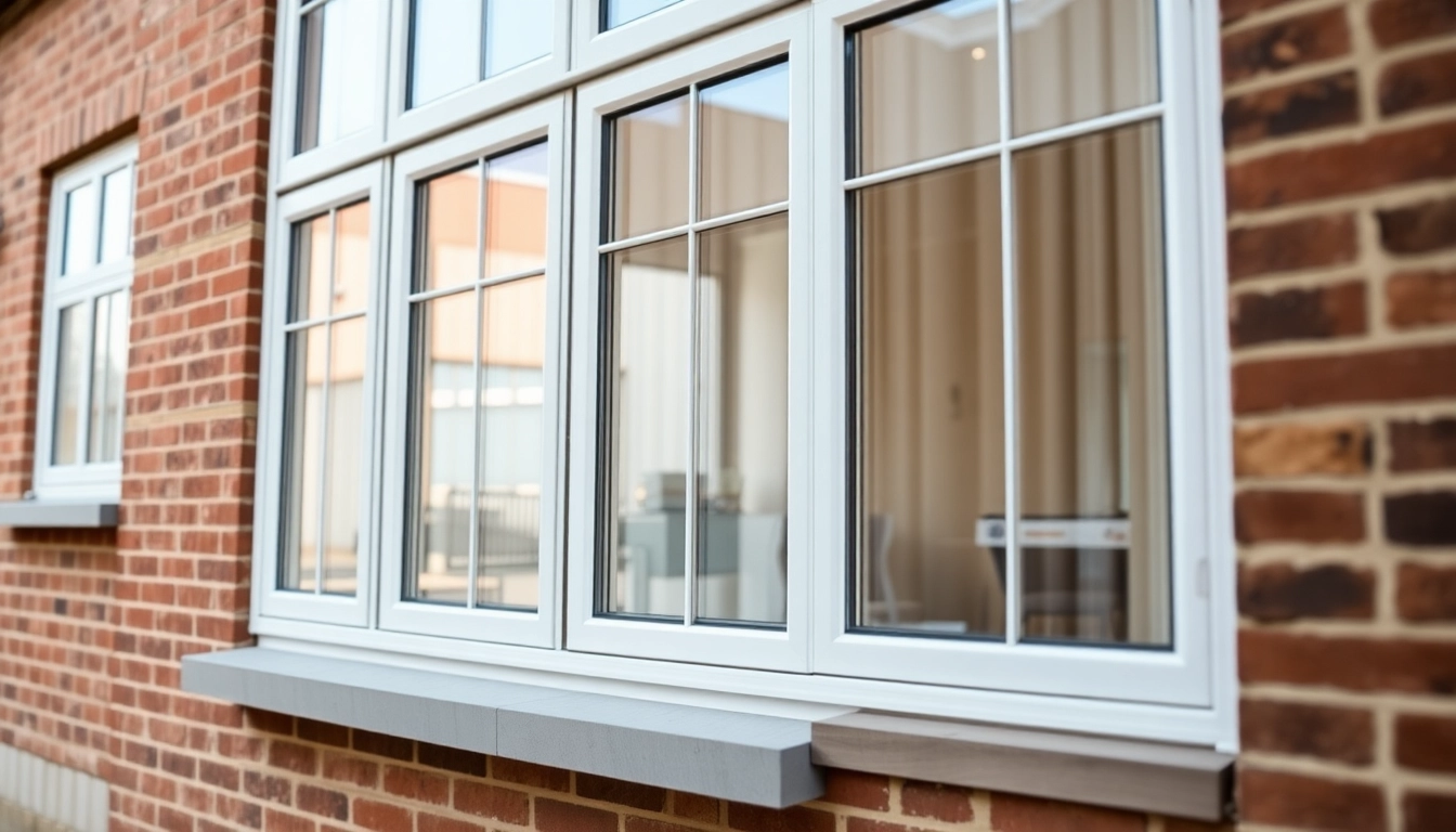 An image showcasing new sash windows with sleek profiles and double-glazed design installed in a stylish home, emphasizing quality and modern appeal for better visual impact.