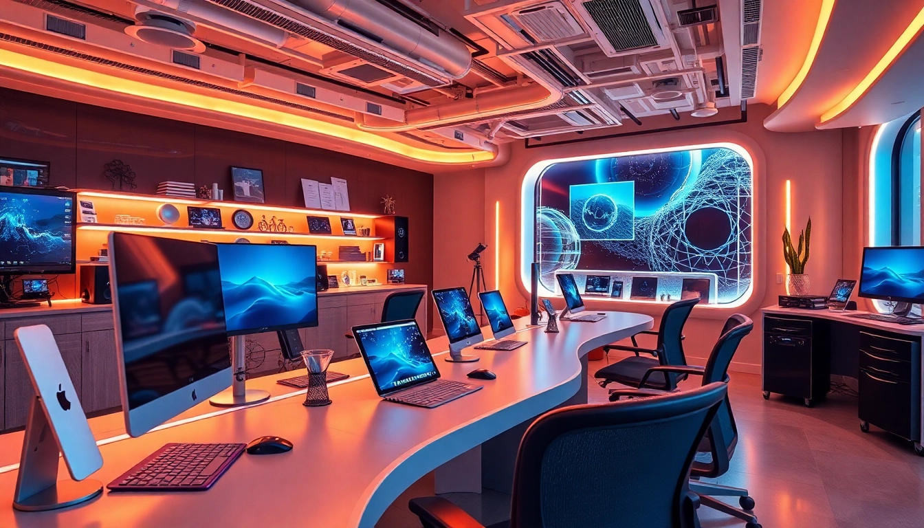 Showcase of innovative technology in a contemporary workspace designed for productivity.