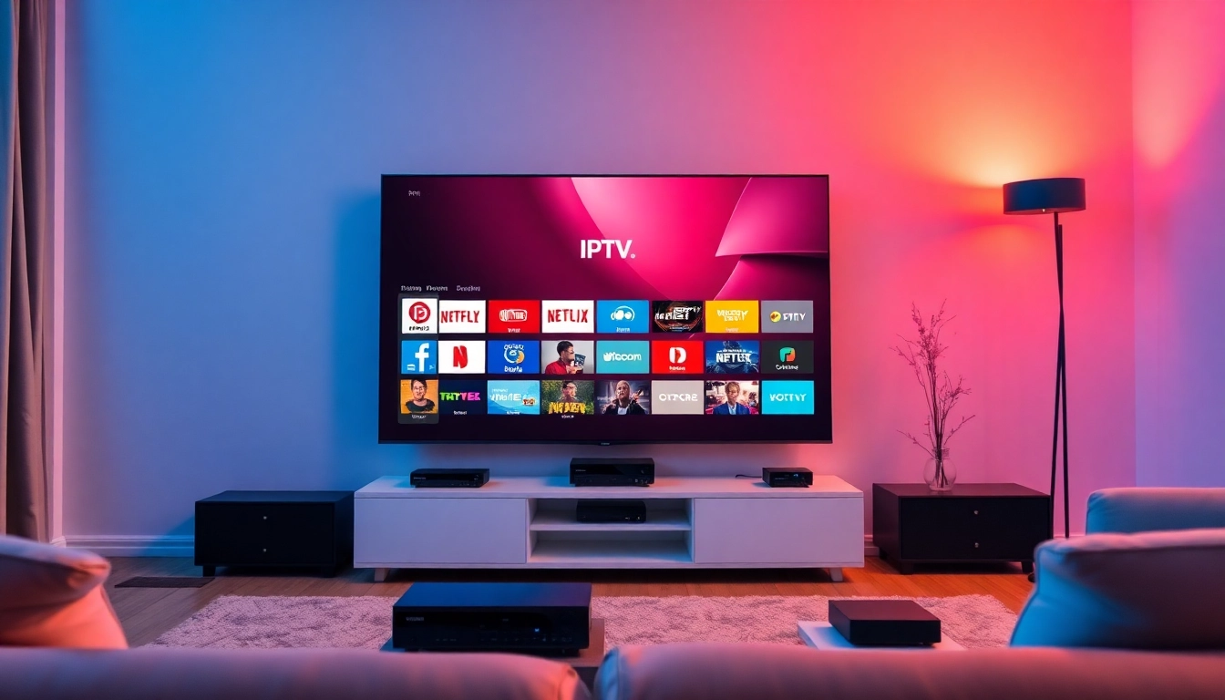 IPTV streaming device connected to a smart TV offering seamless access to global channels and on-demand content for Dutch and Belgian viewers.