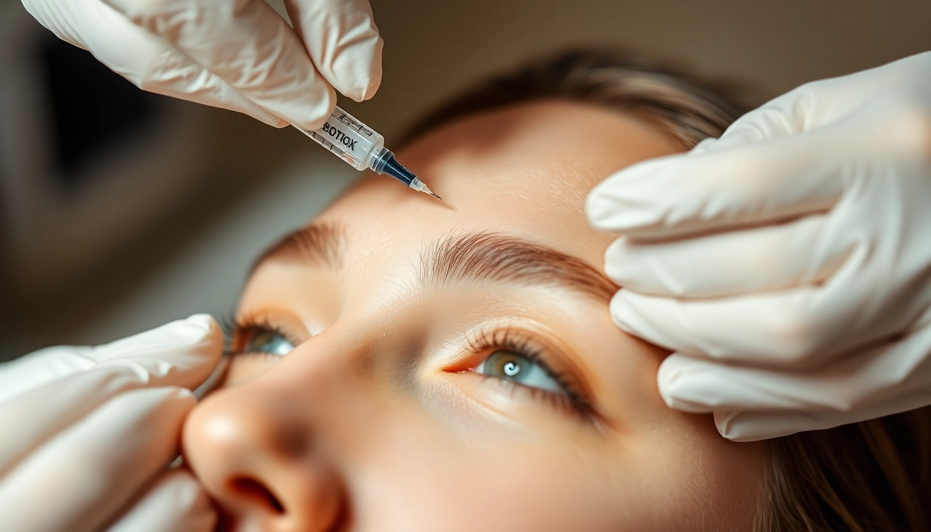 Botox Behandlung: Professional injection procedure for youthful, smooth skin.