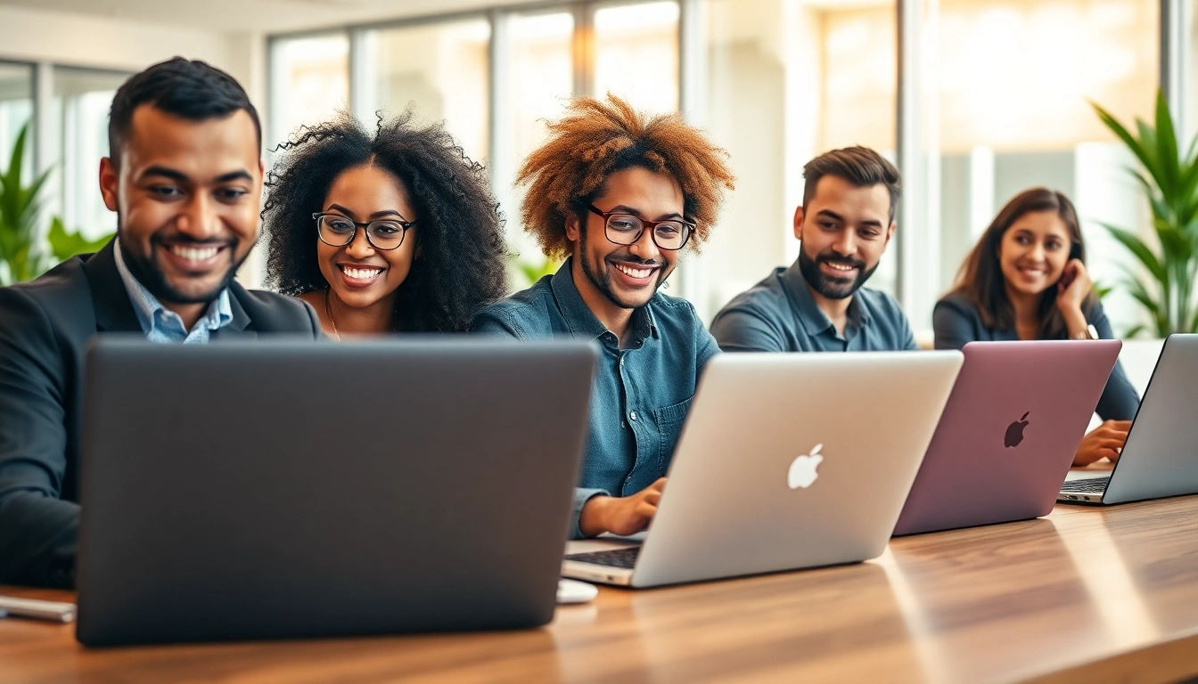People applying for multinational company jobs remotely, highlighting career opportunities in global firms for job seekers.