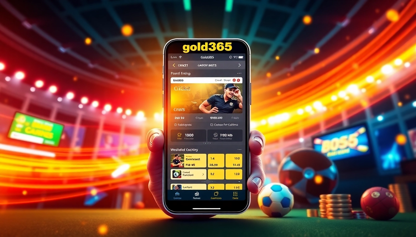 Secure gold365 ID platform on mobile device with sports betting and casino options, emphasizing safety and ease of use for Indian players.
