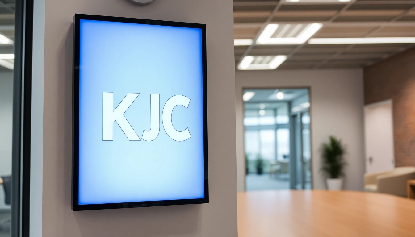 KJC legal services provider analyzing documents in a modern office environment to ensure