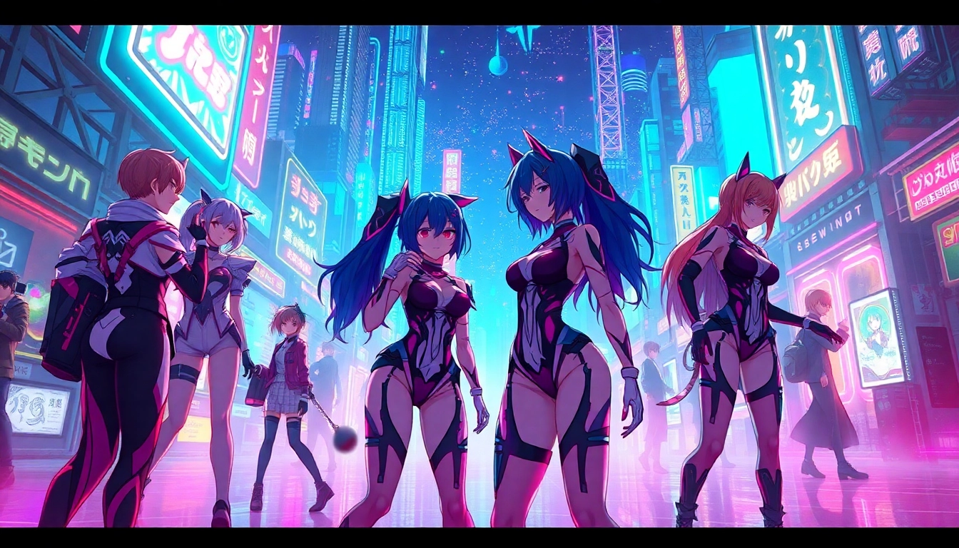 Hentai AI generating realistic and customizable anime characters for immersive virtual experiences, detailed and vibrant.