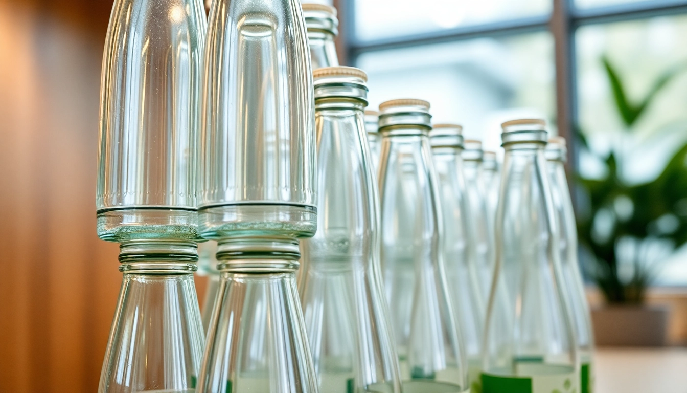 High-resolution photo showing sturdy pet sisa bottles being filled, highlighting transparent