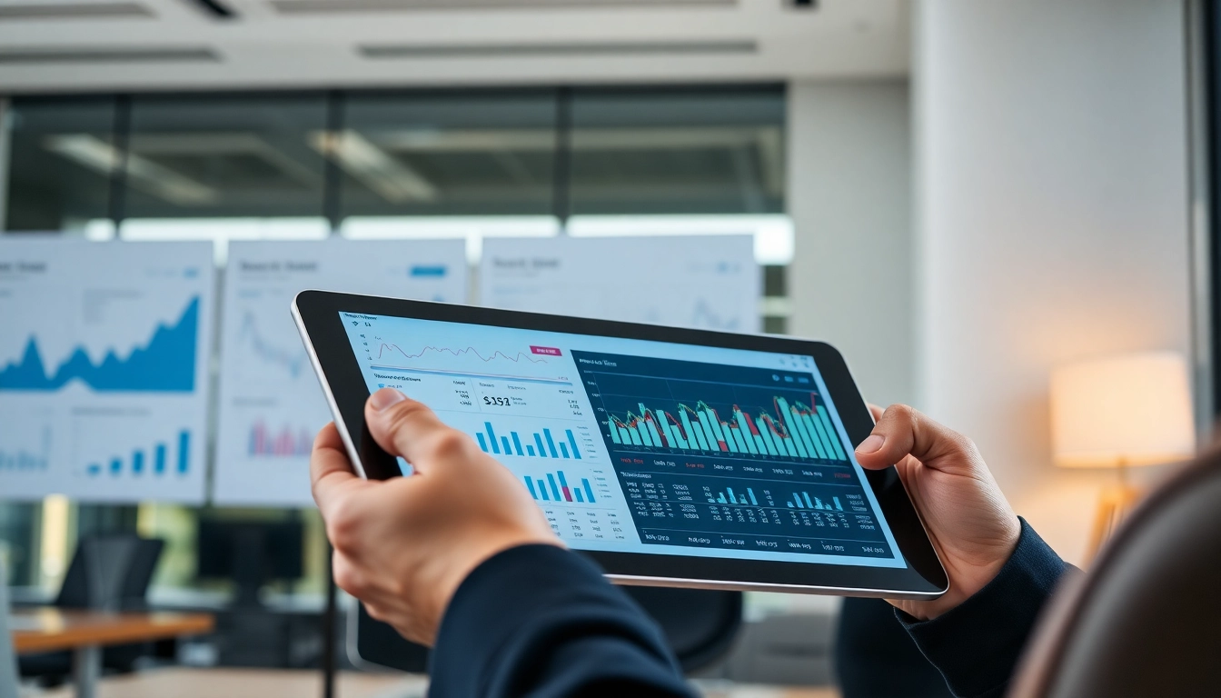 Financial analyst reviewing latest investment news with charts and reports for informed