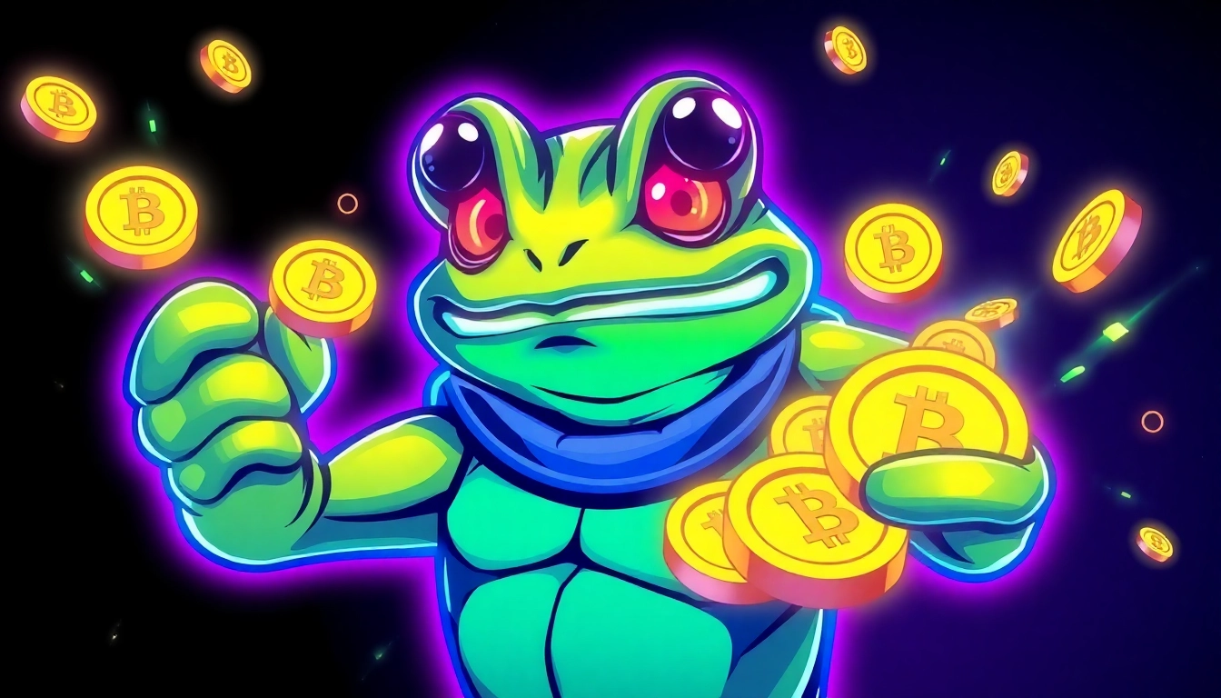 Buy Angry Pepe Coin with vibrant meme-inspired crypto mascot and multi-chain visuals