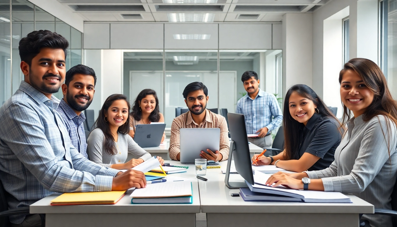Detailed view of candidates preparing for Sarkari Naukri exams with study resources and digital