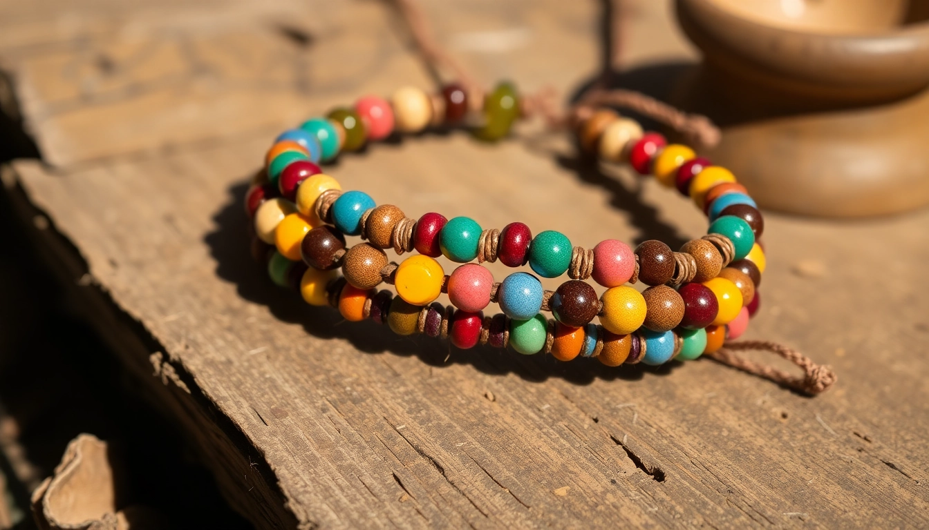 Beautiful bransoletka na sznurku with beads and charms, perfect for casual styling and daily wear