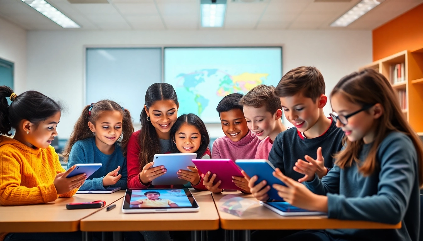 Interactive digital devices used in personalized learning platform engaging students