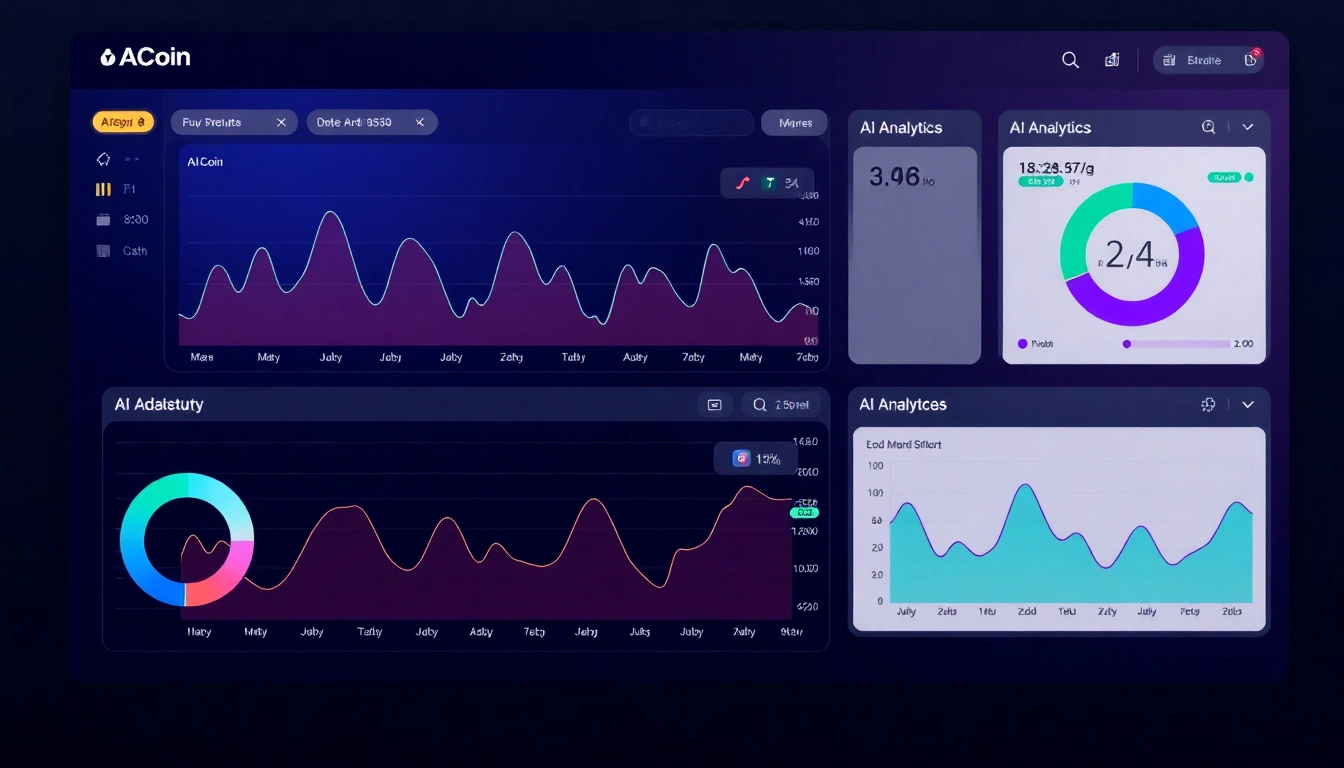 Dynamic AICoin analytics dashboard showcasing real-time market data and AI-driven insights for