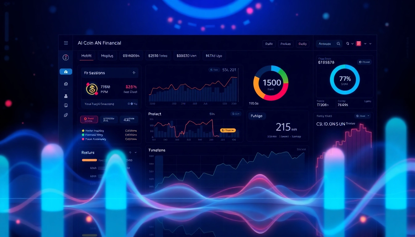 AI coin data analysis platform showcasing real-time market charts and trading signals for investors