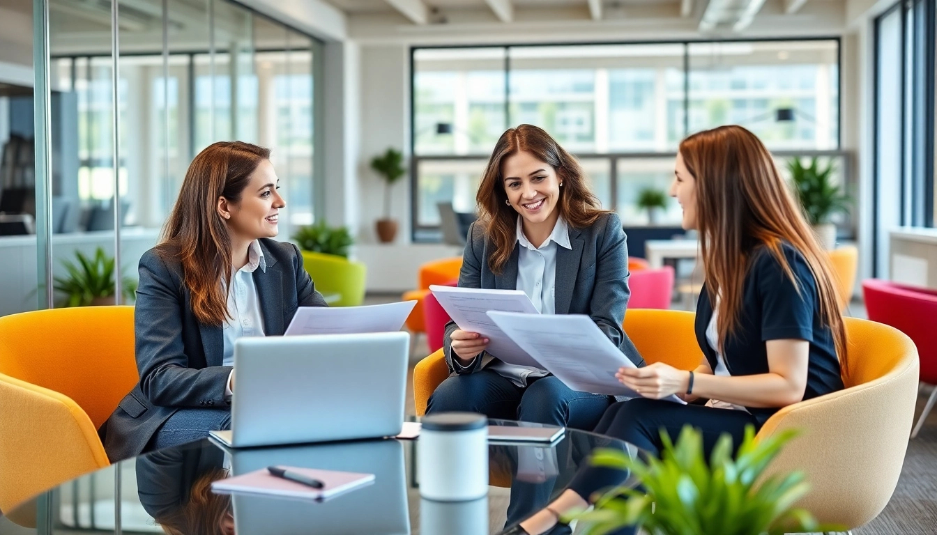 Canadian employee group benefits solutions being reviewed by HR professionals in a bright